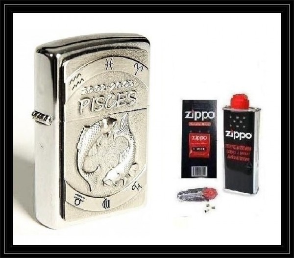 Zippo ® Feuerzeug Sternzeichen Fische | Pisces 3D & Zubehör L