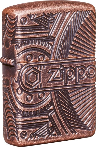 Zippo Feuerzeug Kupfer Antik Armor Case Gear