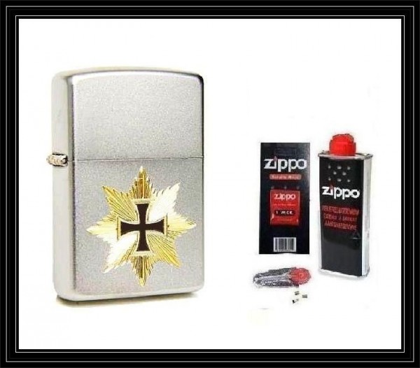 Zippo Eisernes Kreuz Blücherstern 1813 mit Zubehör L