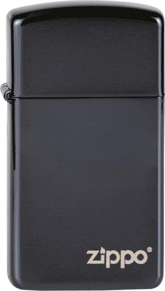 Zippo Feuerzeug Slim Ebony w. Zippo Logo