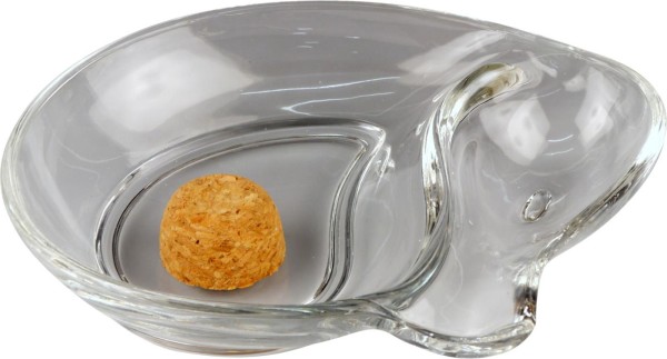 Pfeifenascher Glas Oval Transparent