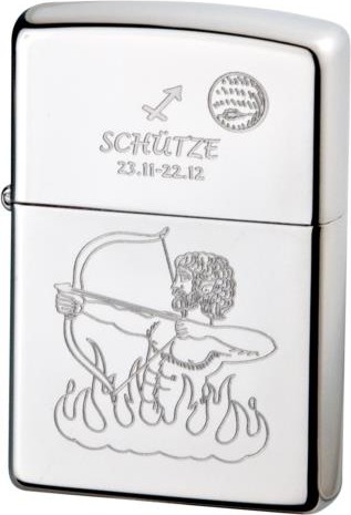 Zippo Feuerzeug Sternzeichen Schütze Gravur