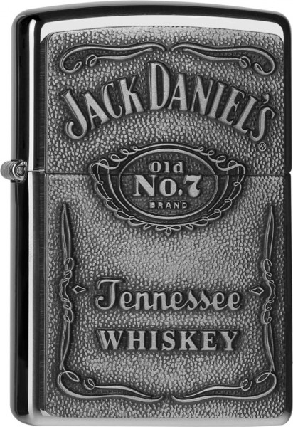 Zippo ® Feuerzeug Jack Daniels Chrome Label Emblem