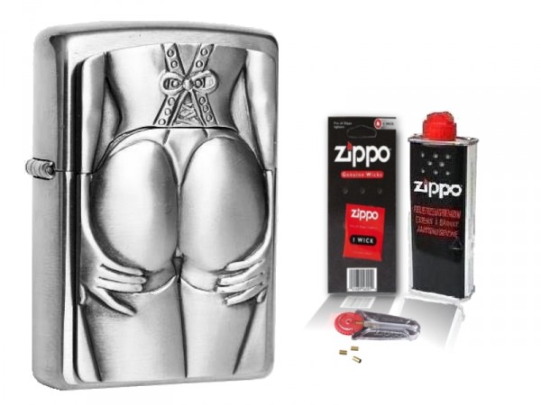 Zippo Feuerzeug Stocking Girl mit Zubehör L