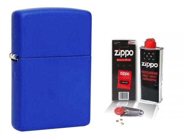 Zippo ® Feuerzeug Royal Blue Matte & Zubehör L