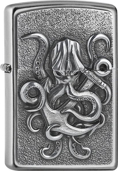 Zippo Feuerzeug Plakette Octopus