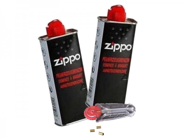 Zubehör Kit 2x Zippo Benzin und 1x Zippo Feuersteine