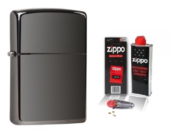 Zippo ® Feuerzeug Ebony & Zubehör L