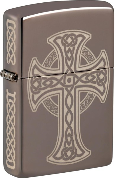 Zippo Feuerzeug Celtic Cross Black Ice