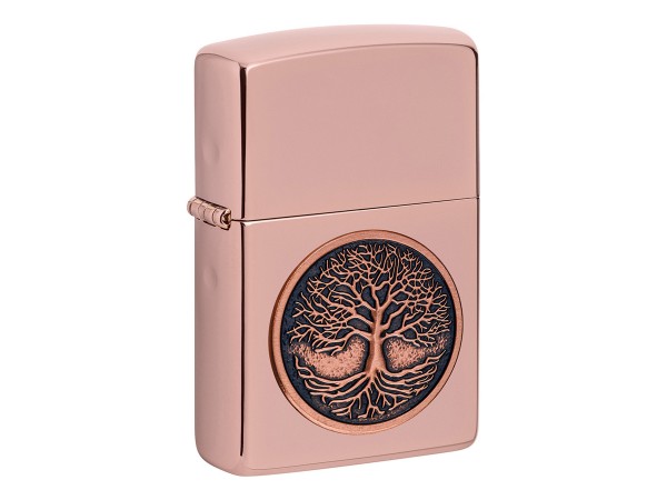 Zippo Feuerzeug Rose Gold Emblem Tree of Life