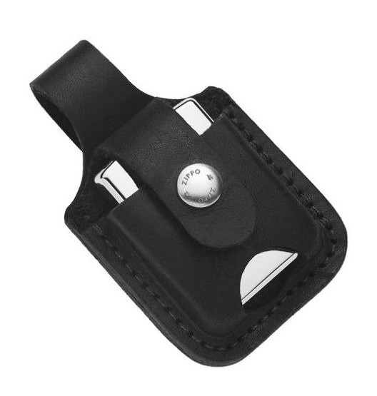 Loop Zippo Feuerzeug Ledertasche / Pouch in Schwarz (Without Lighter)