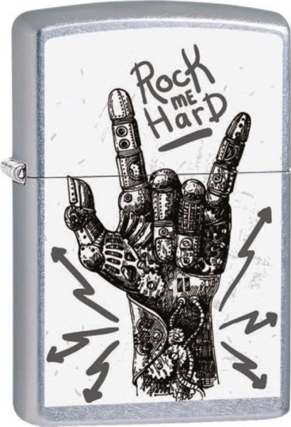 Zippo Feuerzeug Rock me Hard/Hand