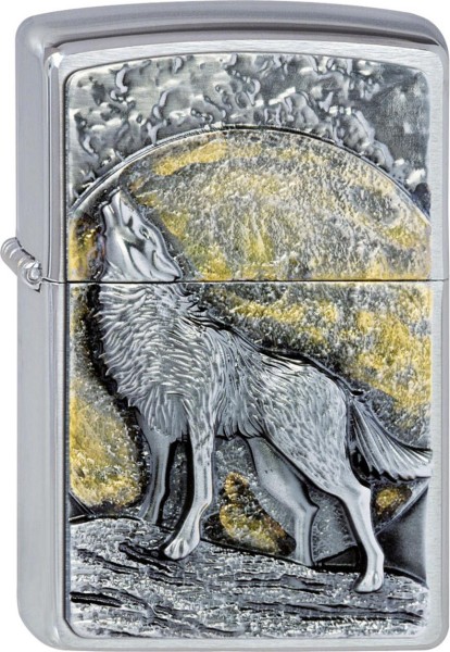 Zippo Feuerzeug Wolf at Moonlight