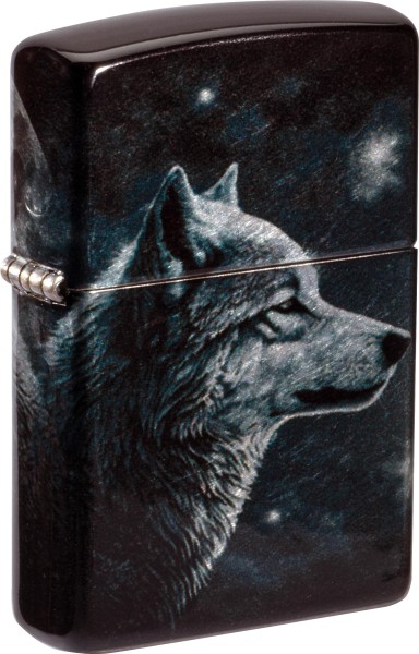 Zippo Feuerzeug 540° Colour Tumbled Chrome Wolves