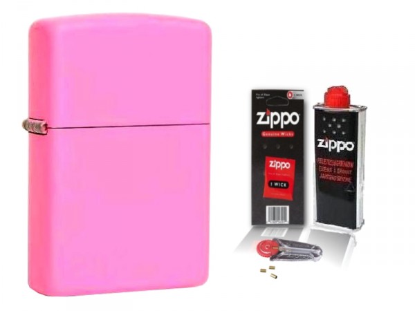Zippo ® Feuerzeug Pink Matte & Zubehör L