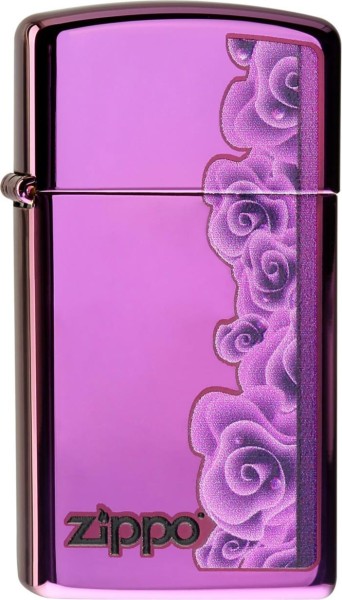 Zippo Slim Feuerzeug Purple Roses Abyss