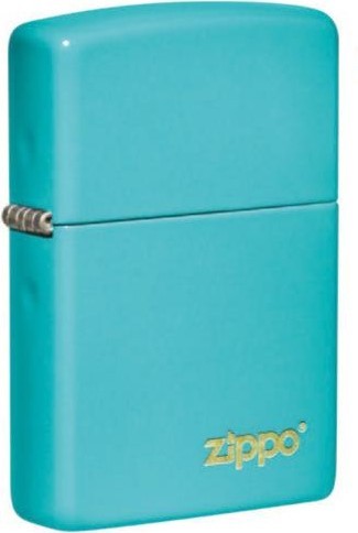 Zippo Feuerzeug Flat Turquoise Zippo Logo