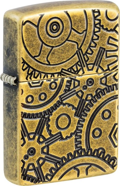 Zippo Feuerzeug Armor Case Deep Carved Metal Gears