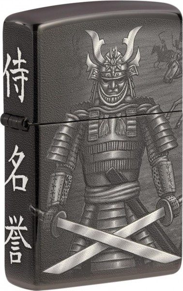 Zippo Feuerzeug Ebony Gelasert Samurai