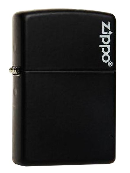 Zippo Feuerzeug Black Matte Logo