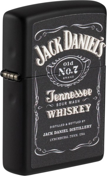 Zippo Feuerzeug Jack Daniels Label Black Matte
