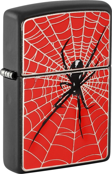 Zippo Feuerzeug Plakette Spider Web Red
