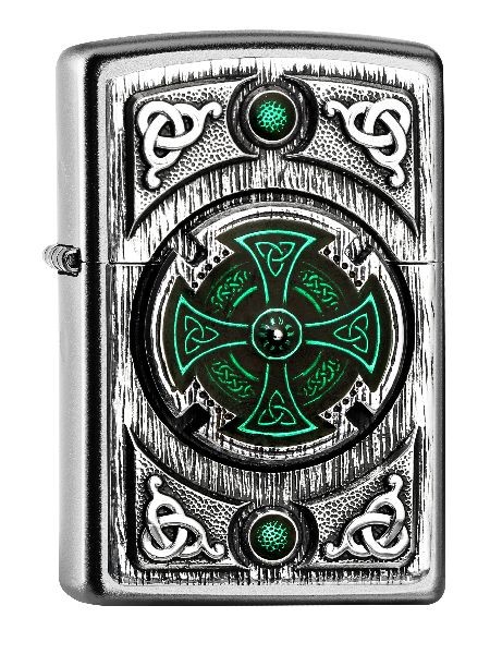 Zippo Feuerzeug Celtic Green Cross Emblem