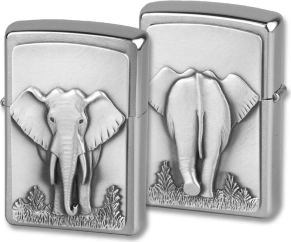 Zippo Feuerzeug Zippo on Stage-Elefant in Spiegelbox