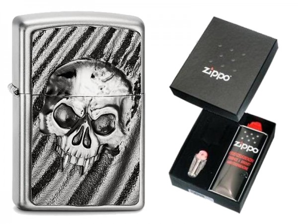 Zippo Feuerzeug Deserts Skull Emblem im Geschenkset