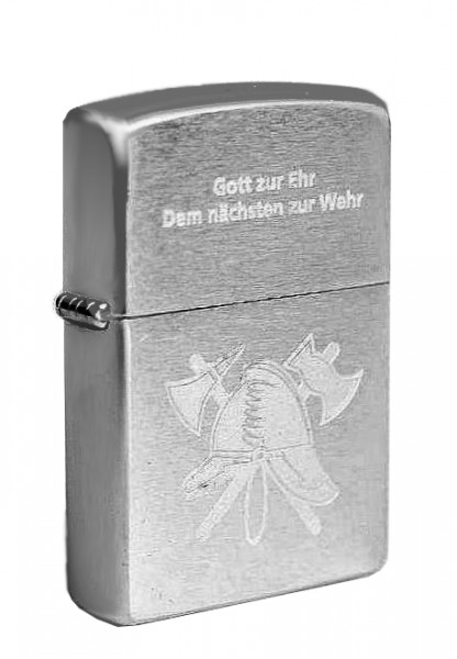 Zippo Feuerwehr Gott zur Ehr Chrome Brushed