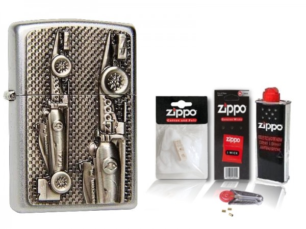 Zippo Feuerzeug FORMEL 1 Rennwagen mit Zubehör XL