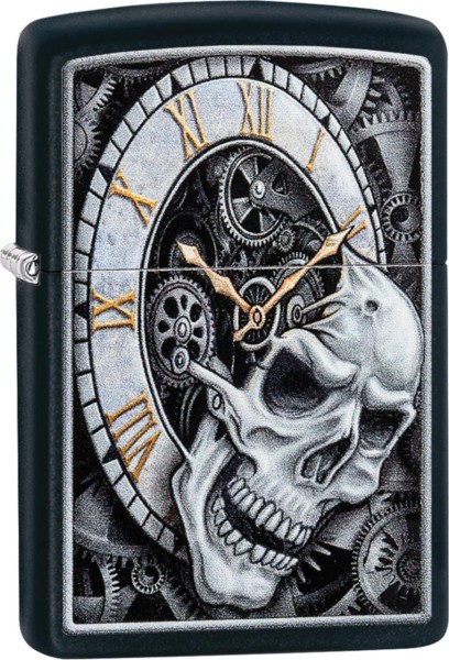 Zippo Feuerzeug Skull Clock