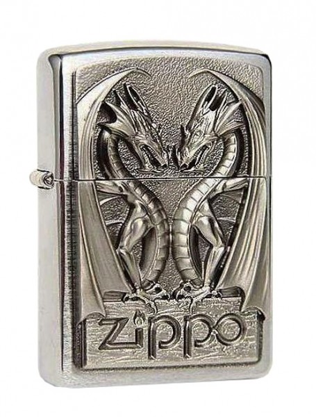 Zippo ® Feuerzeug Twins Dragon Heart Emblem