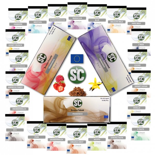 10x 10ml SC E-Liquid Alle Sorten - 100ml Liquid