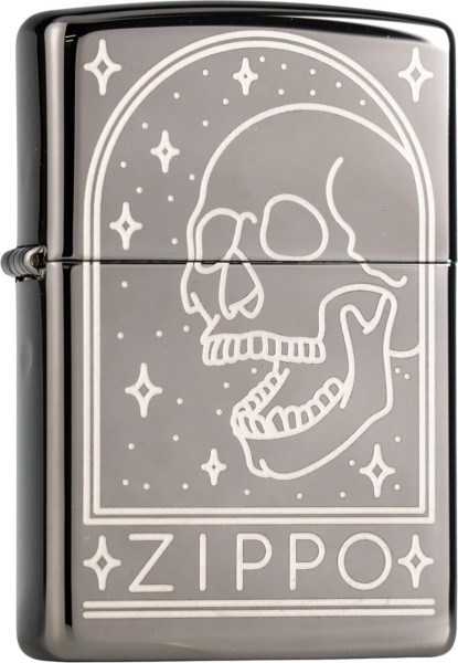 Zippo Feuerzeug Black Ice Skeleton