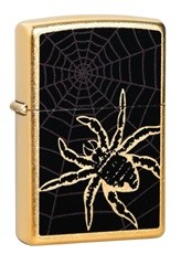 ☆ Zippo ® Feuerzeug Gold Spider in Web ☆
