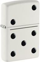 Zippo Feuerzeug Domino Weiss Matte Zippo Feuerzeug Domino Weiss Matte