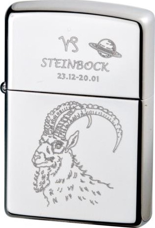 Zippo Feuerzeug Sternzeichen Steinbock Gravur