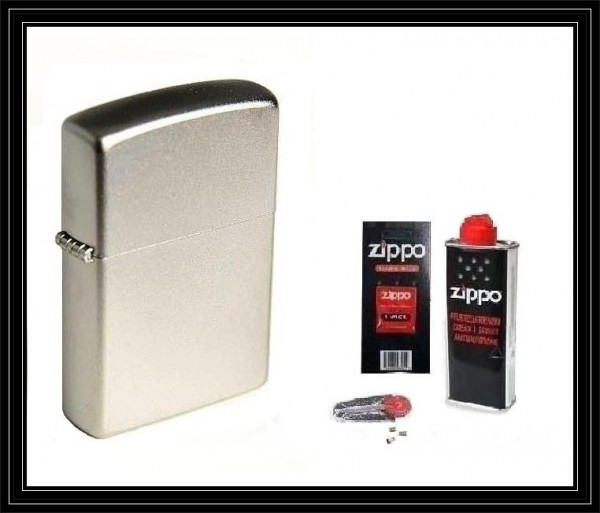 Zippo ® Feuerzeug Satin Chrome & Zubehör L