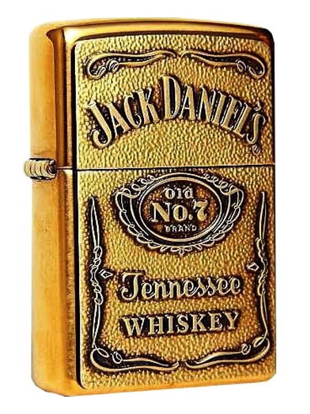 Zippo ® Feuerzeug Jack Daniels Brass Label Emblem