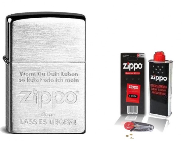 Zippo ® Feuerzeug Lass Es Liegen & Zubehör L