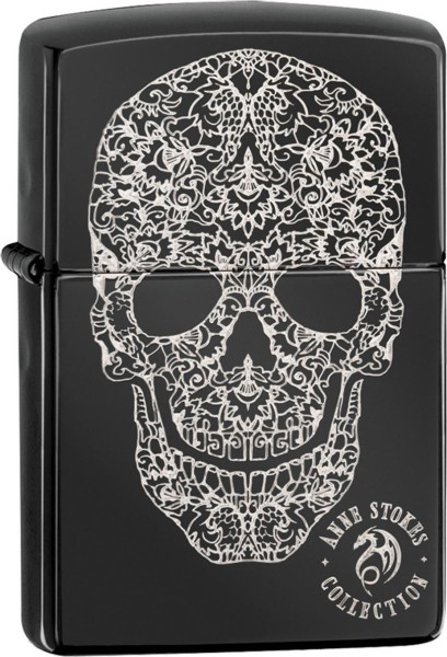 Zippo Feuerzeug Anne Stokes Ebony Skull